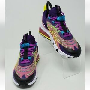 Nike Air Max 270 React ENG Purple White Green Women's Size 5 CK2595-500 New